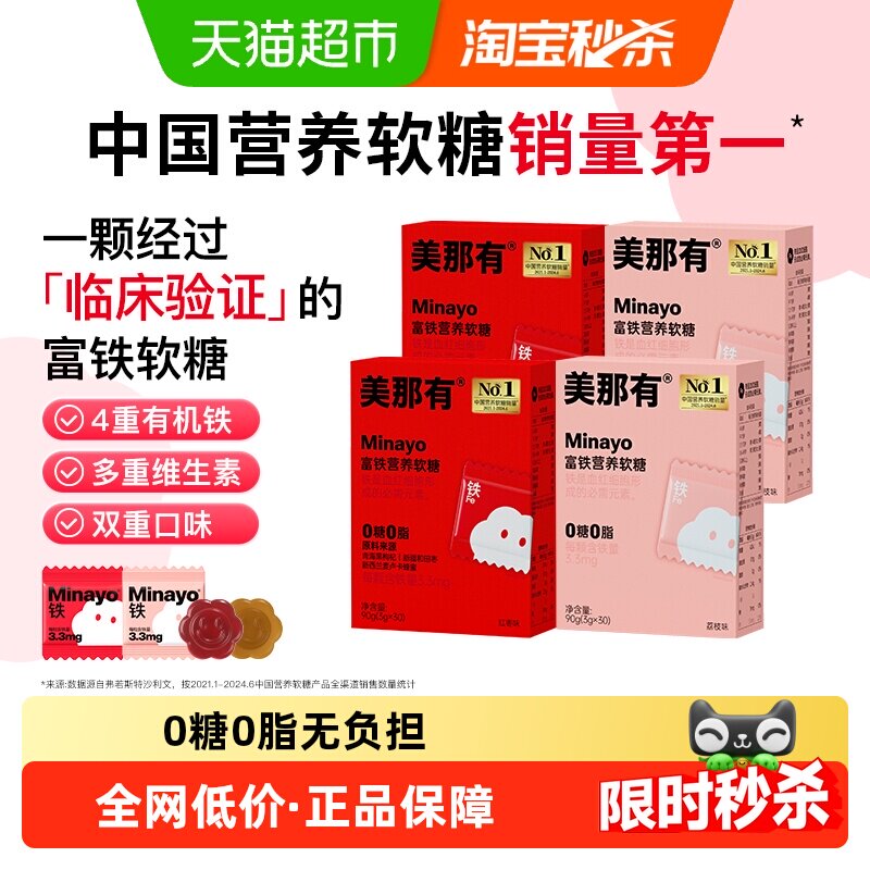 Minayo富铁营养软糖女性孕妇图片