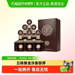 五粮液国产白酒金碧辉煌至尊版皮盒52度500ml*6整箱装