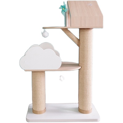 cats猫家具天空之城拼色木制剑麻