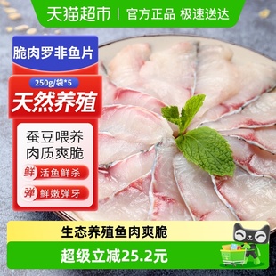 钓鱼记广东脆肉罗非鱼片鲷鱼免浆免洗水煮火锅食材半成品250g 5袋