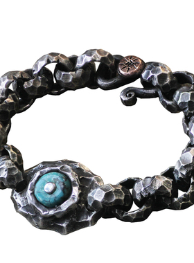 银饰原矿美国粗犷风复古手链定制