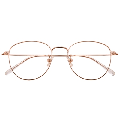 纯钛复古可配近视眼镜男圆脸眼睛