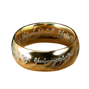 双面经典指环王至尊魔戒戒指男生潮流钛金指环配项链饰品生日礼物