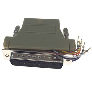 rj45转db25转接头网络口转并口转换头网线8p8c转25针孔公母接线头