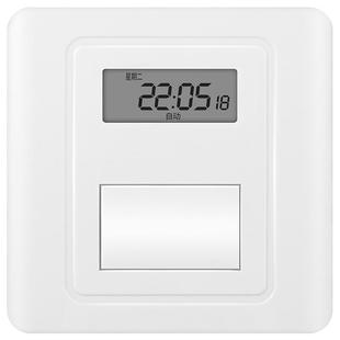 86型面板时控开关220V墙装广告牌灯单火线定时器自动断电时间控制