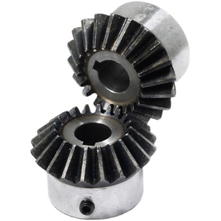 标准孔伞齿轮1模到4模开好孔锥齿轮/90度传动螺丝键槽固定用45#钢