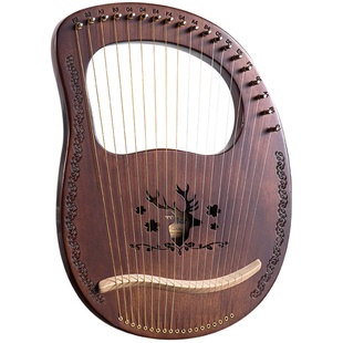 蒂朵竖琴16弦莱雅琴lyre琴初学者小竖琴里拉琴箜篌乐器便携式小型