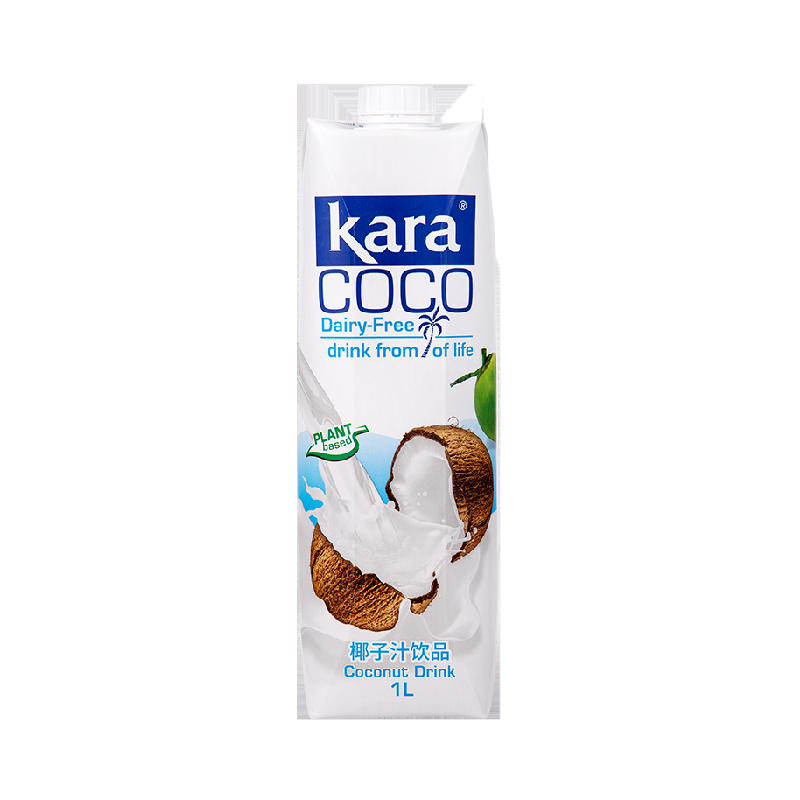 印尼进口Kara植物蛋白饮料椰子汁饮料1L*1瓶椰汁椰奶椰肉榨汁果汁