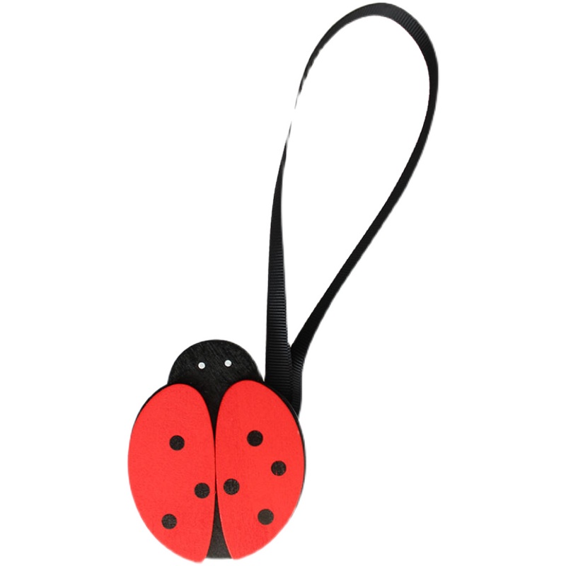 瓢虫ladybug 卡通窗帘纱免打孔可爱磁铁扣绑带绑绳儿童扎带一对装
