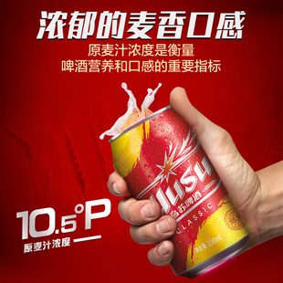 啤酒尝鲜装 黄罐330ml6罐小听装 非原箱 款 乌苏啤酒经典