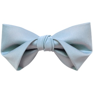 吴大侠浅蓝色领结煲呔蝴蝶结婚新郎伴郎婚礼西装衬衫宴会司仪男