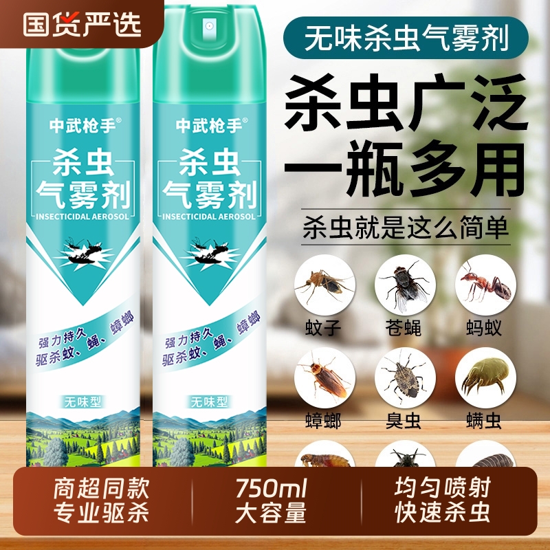 杀虫剂气雾剂家用室内驱虫蟑螂药驱苍蝇灭蚊子喷雾剂强力中武国货