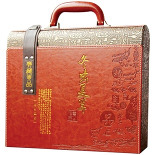 新款高档冬虫夏草包装盒皮盒20支/40支管装虫草空礼盒礼品盒定制