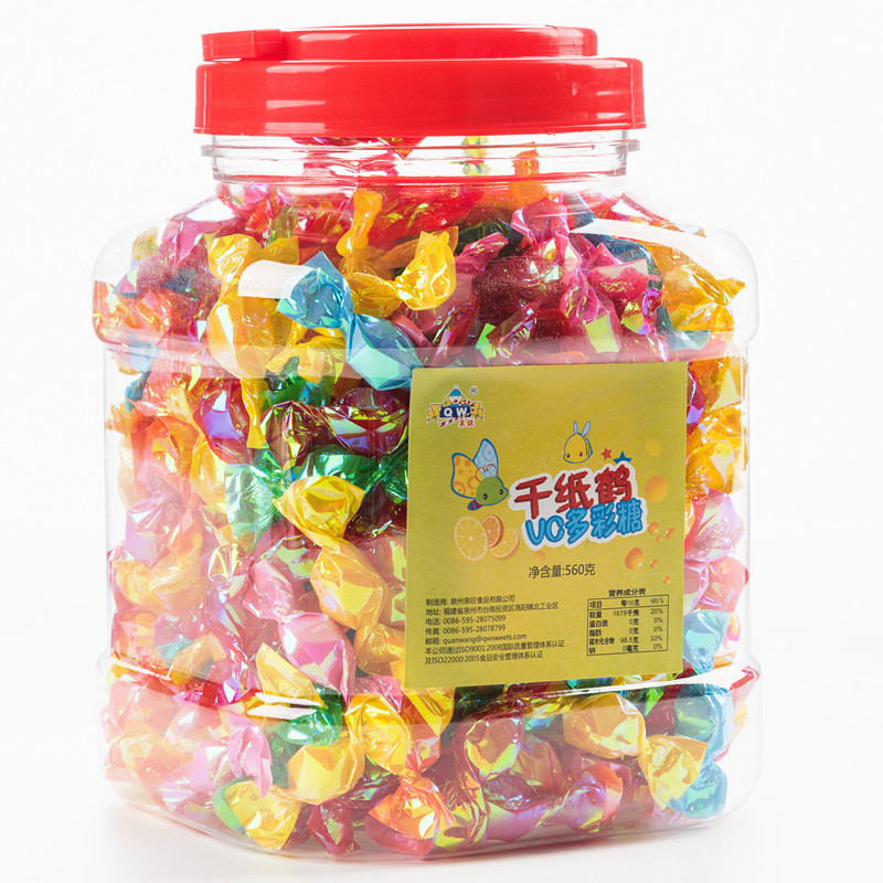 千纸鹤糖果桶装混合水晶560克