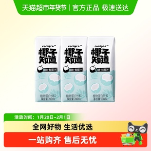 椰子知道0糖鲜椰汁椰汁椰奶电解质水便携尝鲜