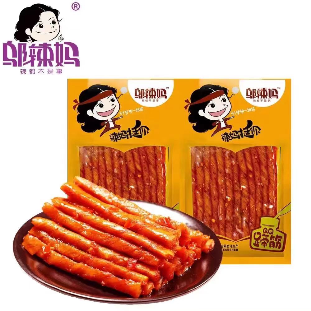 邬辣妈QQ素蹄筋麻辣豆干豆制品休闲零食包邮香辣味小吃风味独特