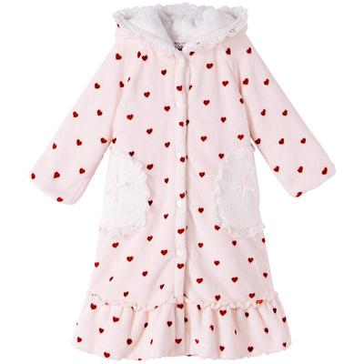 雪雅可冬季保暖加绒加厚女童睡袍