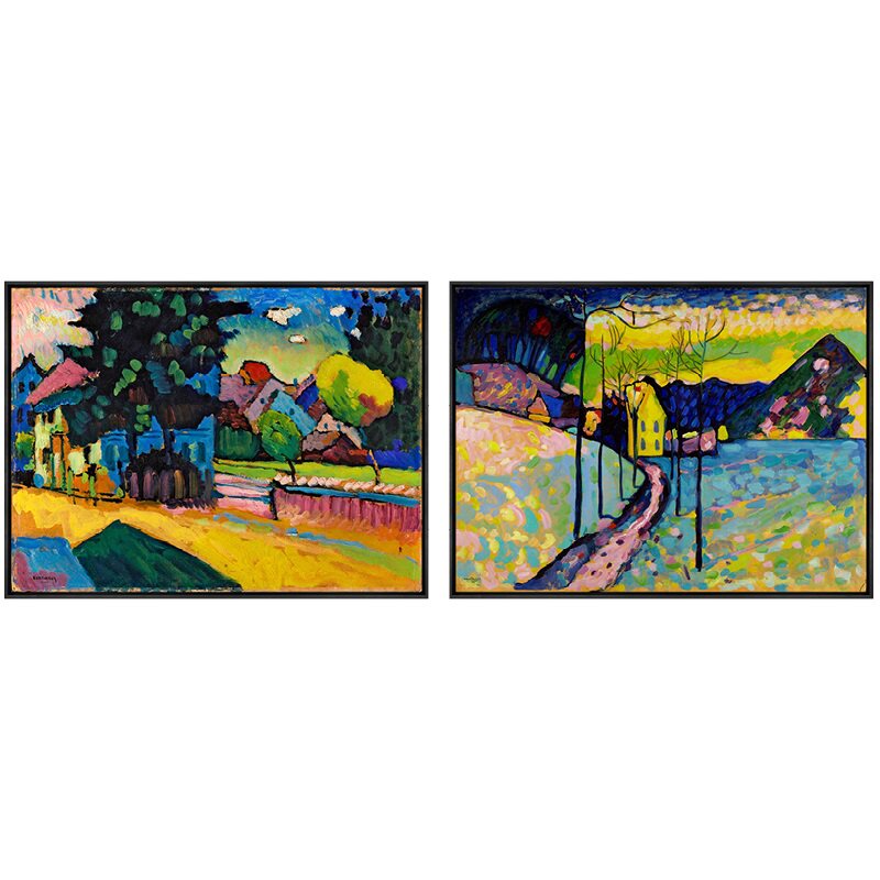 风色北欧田园双联挂画客厅装饰画