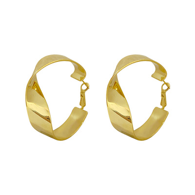 小众设计感时尚扭曲金属夸张耳圈