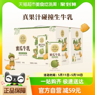 北海牧场蜜瓜牛乳200mL*10盒*2箱整箱儿童学生早餐奶甜牛奶礼盒装