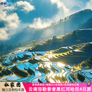 云南滇东南弥勒东风韵锦屏山普者黑碧色寨元阳梯田4天3晚独立包车