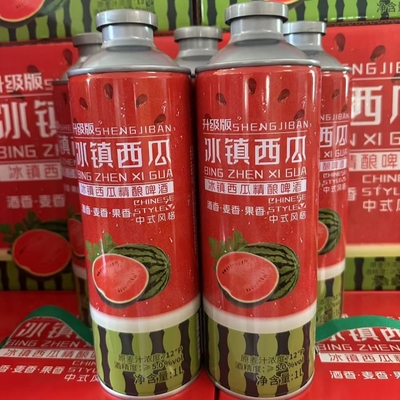 中式乌格冰镇西瓜啤酒1000m4罐高端茶啤西瓜味啤酒精酿整箱批发