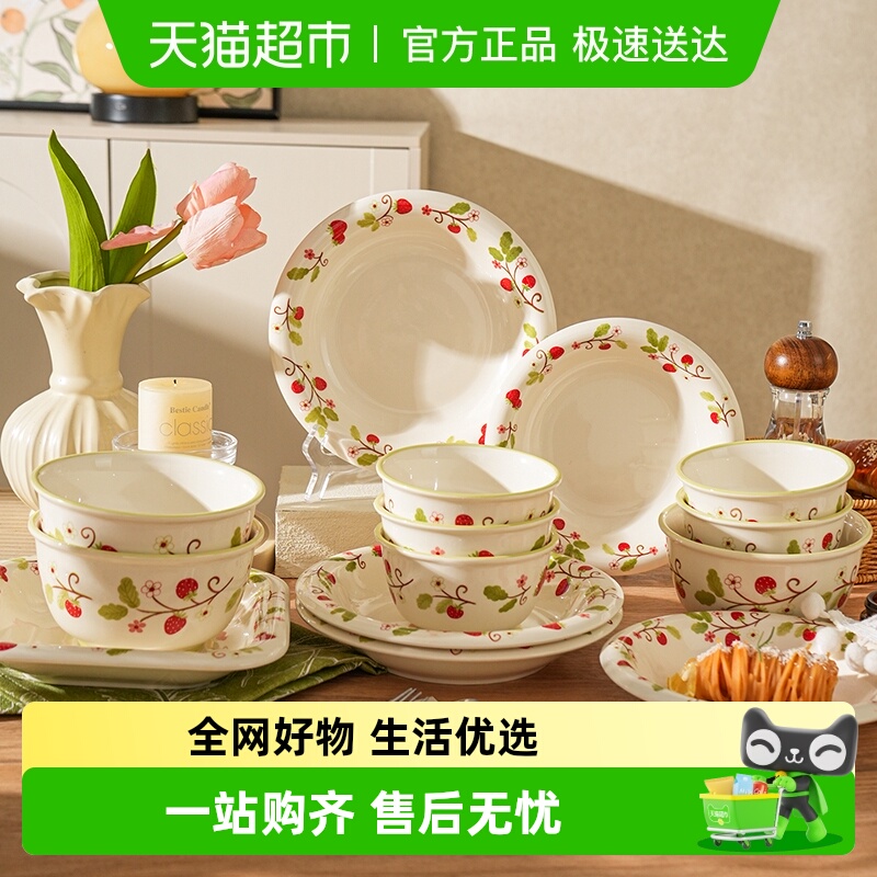 舍里陶瓷小清新釉下彩餐具