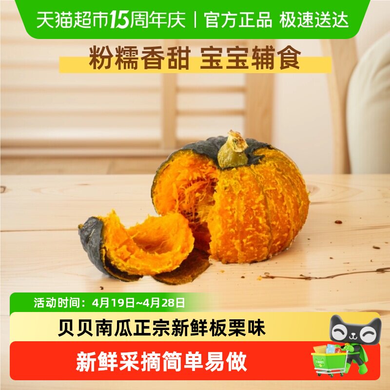 贝贝南瓜正宗山东新鲜板栗味小南瓜栗面老瓜婴儿粉糯