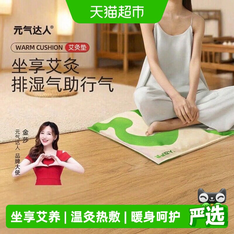 元气达人艾灸坐垫三伏天坐灸艾草艾绒去湿热敷包腰臀电加热坐灸垫