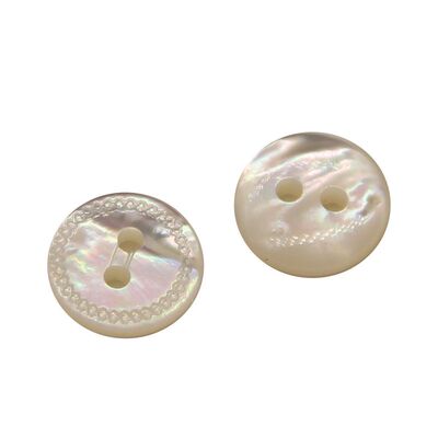 天然平面两孔雕刻贝壳衬衣纽扣扣