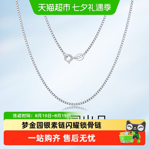 梦金园925纯银锁骨链简约大方