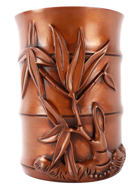 纯铜笔筒摆件书房办公室工艺品