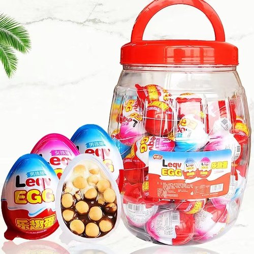 10枚/60枚装乐趣蛋男孩女孩版玩具饼干巧克力网红零食儿童玩具