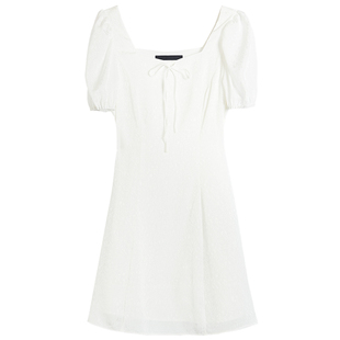 法式复古温柔小白裙梗桔初恋森系仙气超仙女连衣裙子设计感小众夏