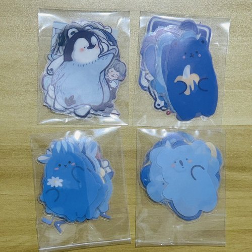 4包动物拥抱地球系列pet贴纸包20张/包