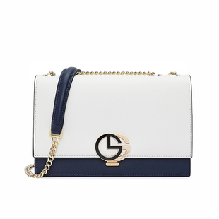 金利来女包2026新款真皮单肩包简约时尚斜挎包链条小方包轻奢包包