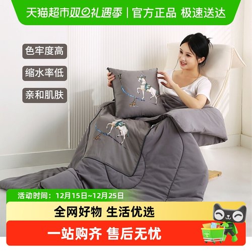 杜威卡夫轻奢印花两用抱枕