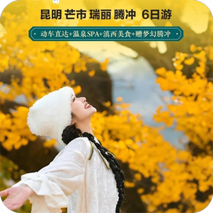 昆明腾冲瑞丽芒市 6天5晚 腾冲火山热海景区/大金塔/芒市勐巴娜西