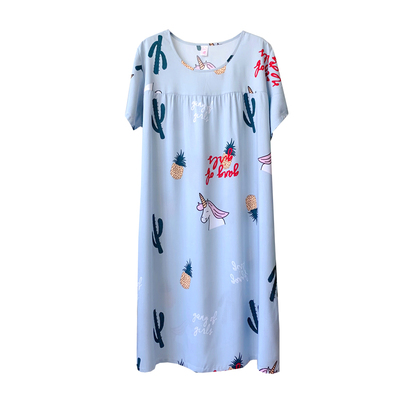 棉绸长款显瘦加肥加大码家居服