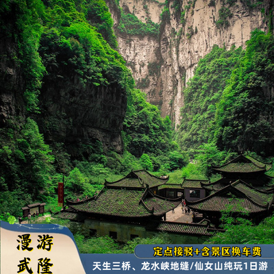 【国庆大促】重庆旅游武隆一日天生三桥地缝仙女山可选小团/大团