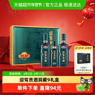 迎驾贡酒迎驾洞藏9浓香型白酒50度520ml*2瓶+125ml礼盒装加配礼袋