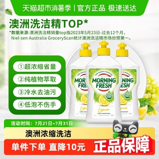 Morningfresh晨新辰清进口浓缩洗洁精柠檬400ml 3果蔬奶瓶洗涤剂