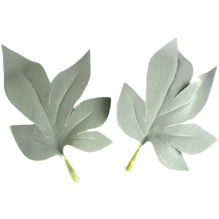 仿真树叶子塑料水草四叶草diy仿真花手工配件 丝印玫瑰绣球假树叶