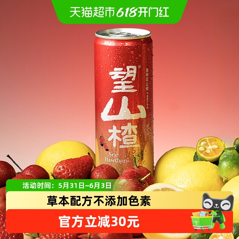 好望水果汁望山楂汁气泡水果味饮料健康山楂饮品解腻