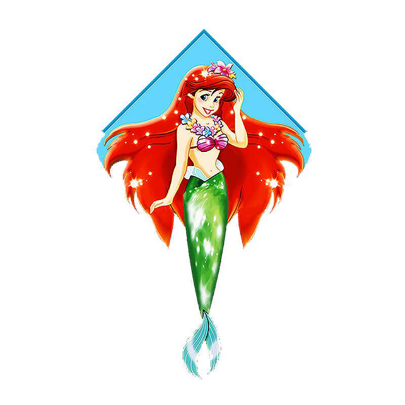 风筝潍坊美少女美人鱼卡通鱼美女
