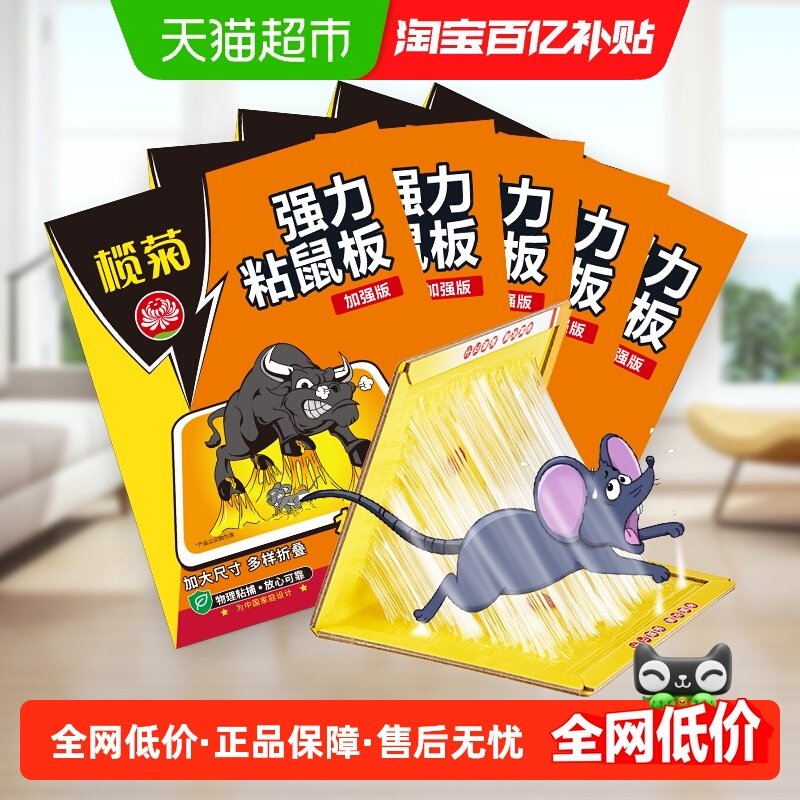 榄菊强力粘鼠板老鼠贴捕鼠器