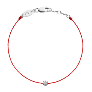 redline红绳女士Minimaliste 0.02克拉圆形钻石绳制手链