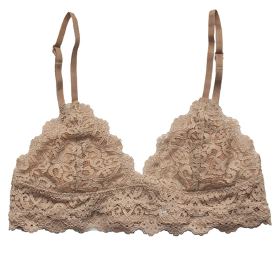 法式风不凸点蕾丝性感睡眠三角杯