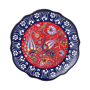 土耳其陶瓷盘子家用创意个性碗盘餐具菜盘水果盘碗碟套装方盘欧式