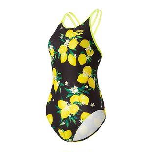 arena阿瑞娜游韵系列2024新品 双肩带抗氯健身三角连体泳衣 女无袖